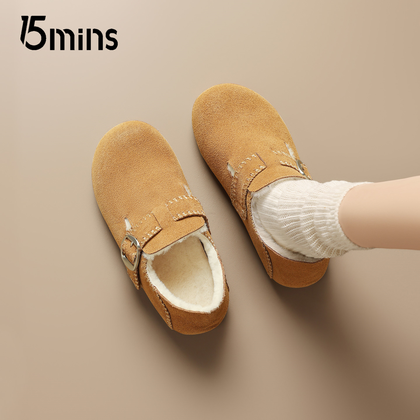 15mins全包勃肯鞋女2025冬季新款