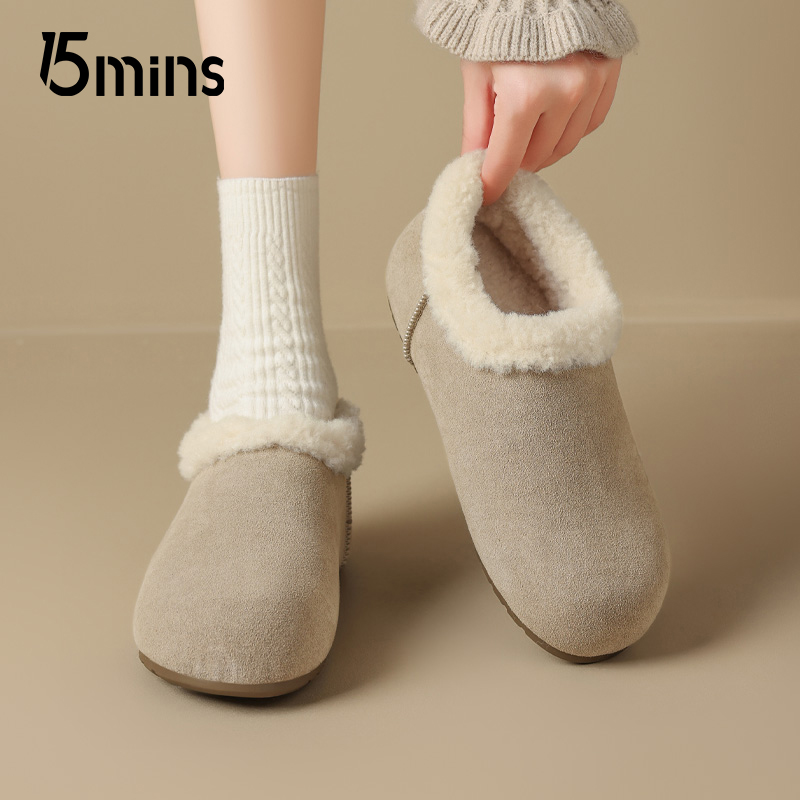 15mins全包加绒保暖一脚蹬勃肯鞋