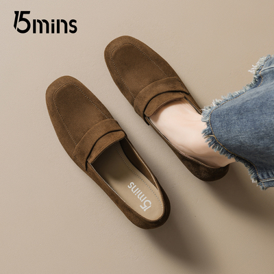 15mins老钱风乐福鞋女2026