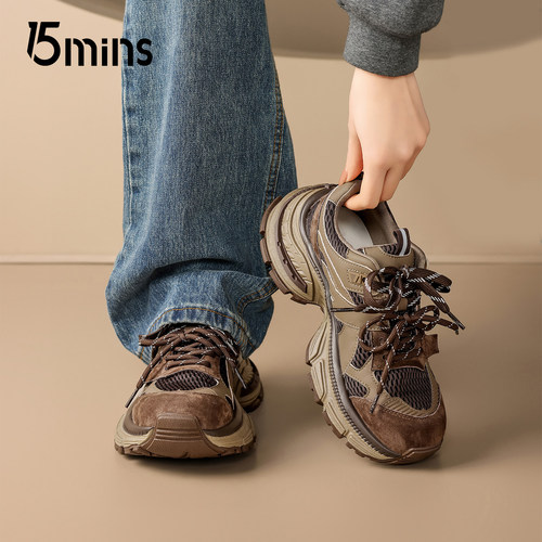 15mins时尚老爹鞋女复古