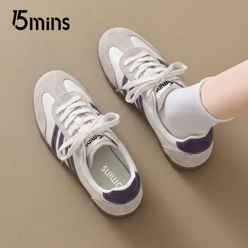 15mins复古德训鞋女新款百搭