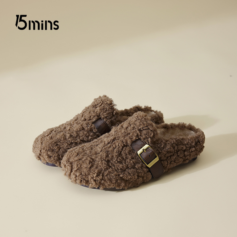 厚底毛毛鞋15mins豆豆鞋