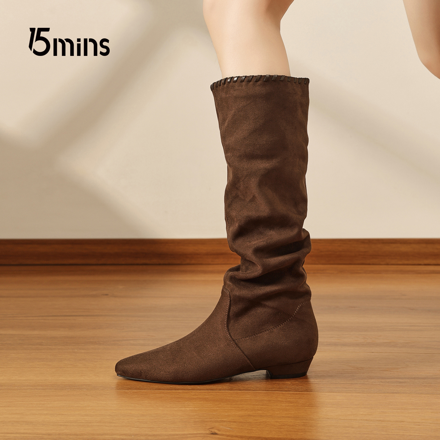 15mins美拉德西部靴女2025年新款