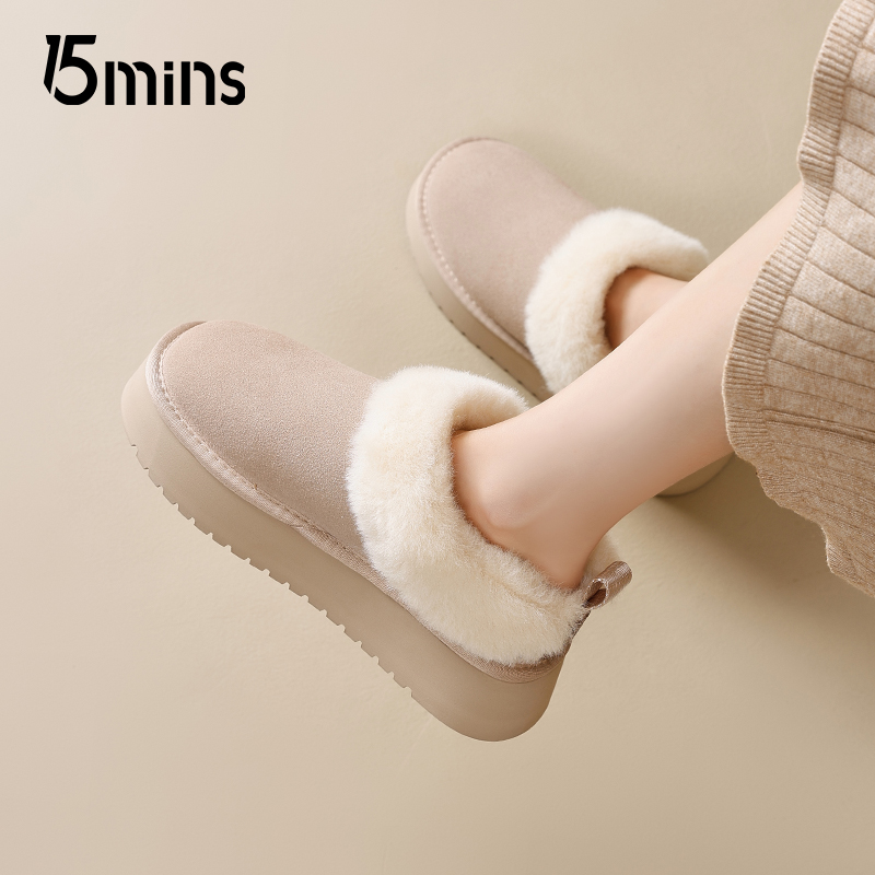 15mins毛绒雪地靴女冬季新款