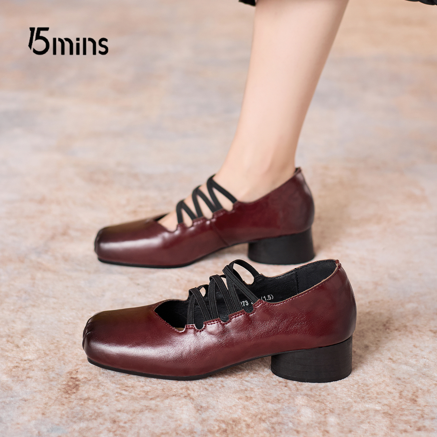 15mins浅口单鞋女一脚蹬弹力单鞋