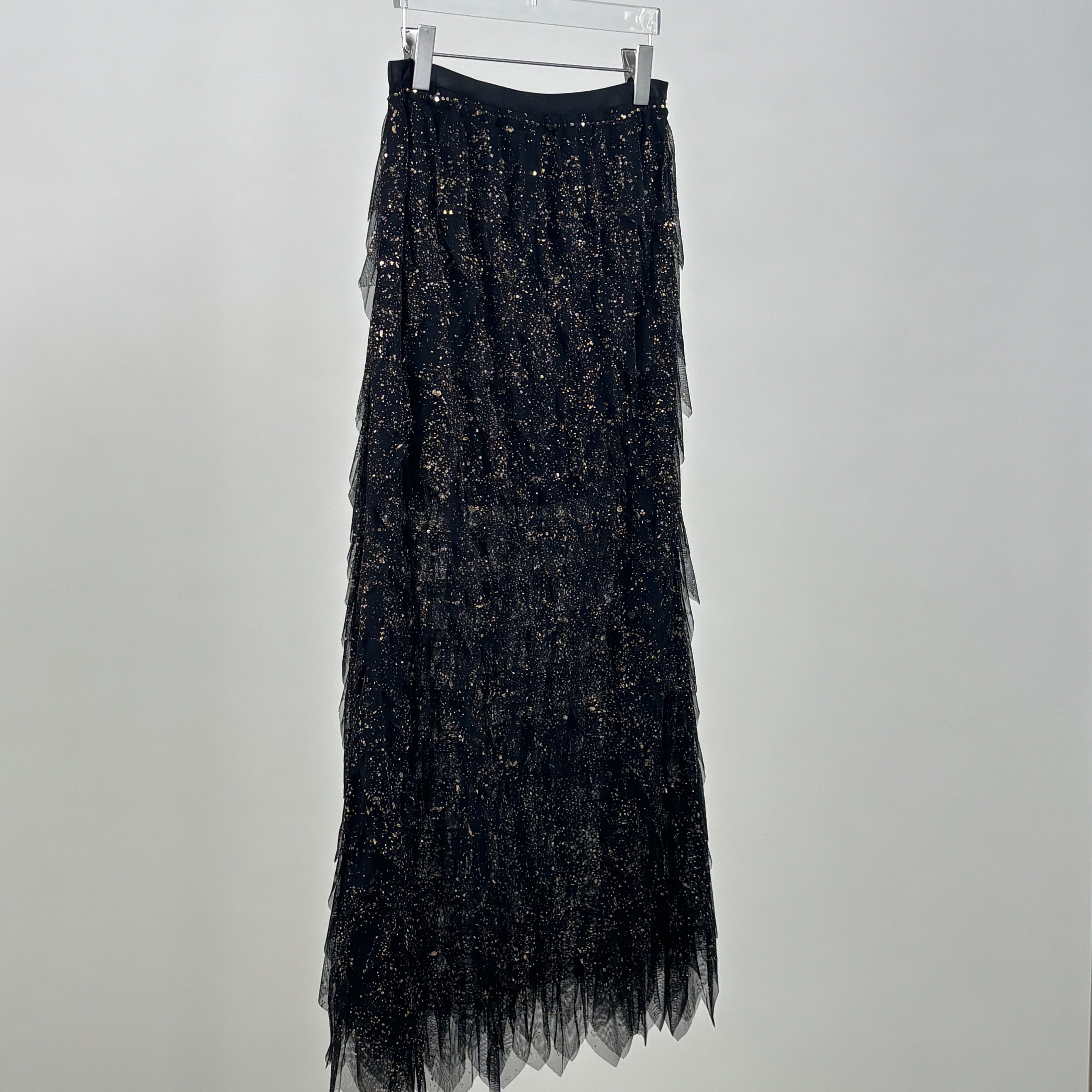 SHEDO | 洒金不规则网纱裙 立体百褶蛋糕裙 小众设计蓬蓬裙长裙