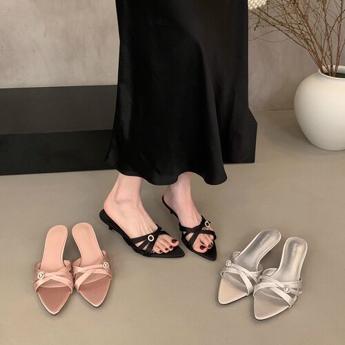 高跟气质尖头凉拖鞋夏季新款