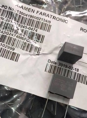 法拉安规电容 MKP62 474K M 305V C42Q2 474M 305V 0.47uF P15MM