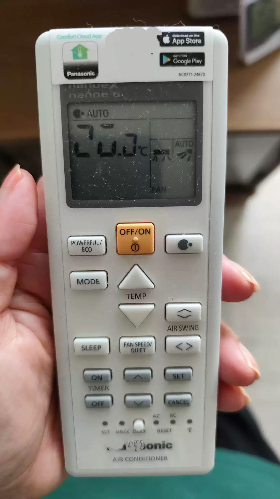香港适用Panasonic松下冷气机 CS-LU18ZKA 空调遥控器全新通用
