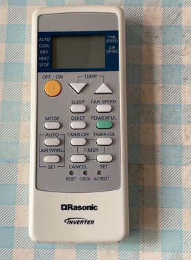 适用香港Rasonic乐信空调遥控器 ACXA20840 冷气机变頻遥控器全新