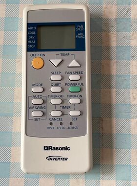 适用香港Rasonic乐信空调遥控器 ACXA20840 冷气机变頻遥控器全新