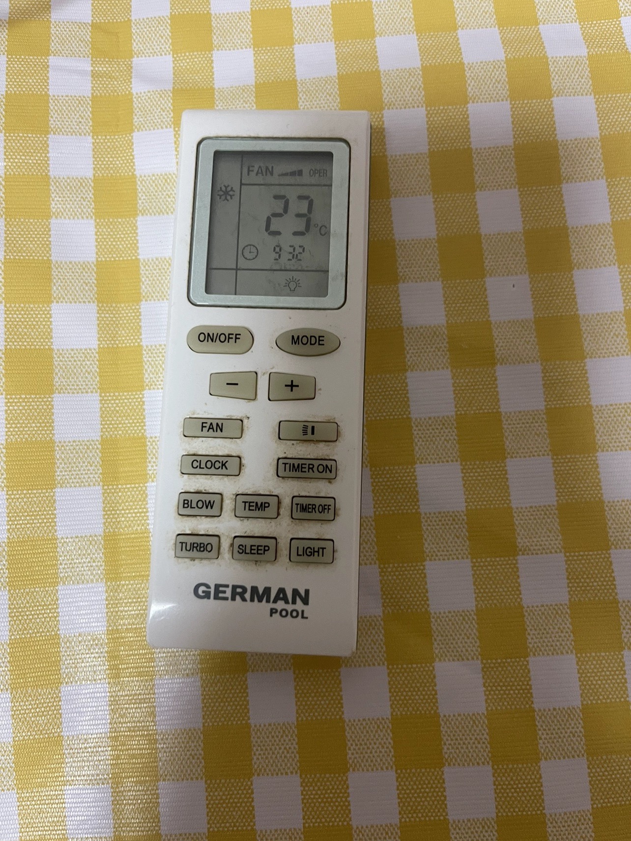 英文版GERMAN POOL空調遙控器 YB1F2 YB1FA YBOF2 YBOF通用全新