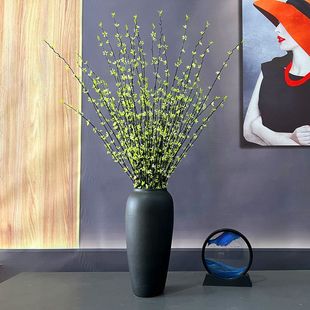 仿真绿植柳树枝柳芽嫩芽飘雪干花假春芽藤蔓藤条客厅落地装饰摆设