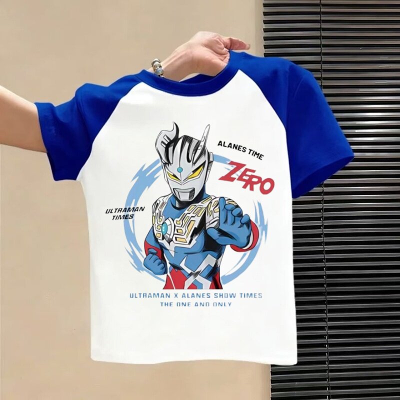 NASA赛罗奥特曼男童女童宽松韩版春夏季印花潮牌休闲百搭半袖体恤