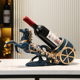 马到成功酒架轻奢高档葡萄红酒架客厅酒架装 饰品摆件乔迁新居礼品