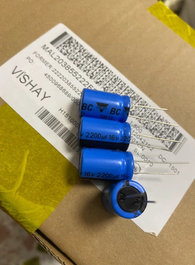 MAL203855222E3 16V2200UF VISHAY威世BC音频电解电容器 12*20