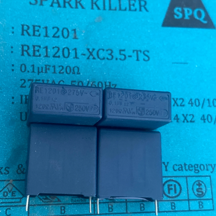 OKAYA电子灭弧器RE1201 0.1UF+120R 275V火花消除浪涌抑制104