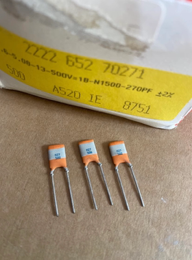 100V270PF/100V270P/271 BC高频银膜电容 瓷介电容器 P5 铜脚