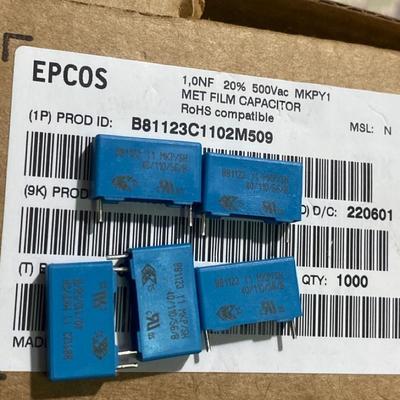 EPCOS B81123C1102M 250VAC 102M 1nf 安规Y1薄膜电容器