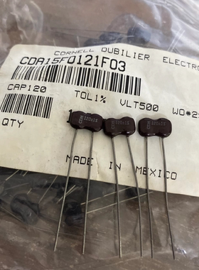 CDA15FD101F03 500V110PF 1%可代500V100PF/101 CDM银云母电容器
