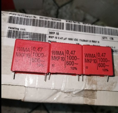 20只=160元WIMA威马电容器MKP10 1000V 0.47UF1000V474 470NF27.5