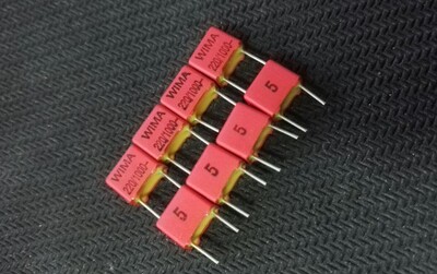 100只=80元 威马 WIMA FKP2 220pF/1000V 220P 221 高压薄膜电容