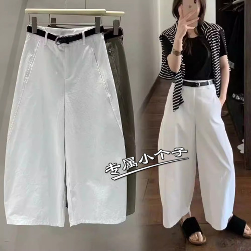 150cm八九分小个子弯刀休闲裤女