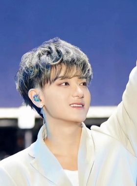 明星同款假发黑色渐变色米黄直接套头黄子韬同款潮酷炫舞台道具