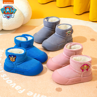 汪汪队立大功儿童包跟鞋冬季室内家具新款男童棉鞋防滑加绒款棉鞋