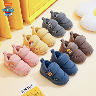 汪汪队立大功冬季儿童棉鞋软底宝宝加绒鞋女孩鞋子冬款男宝包跟鞋