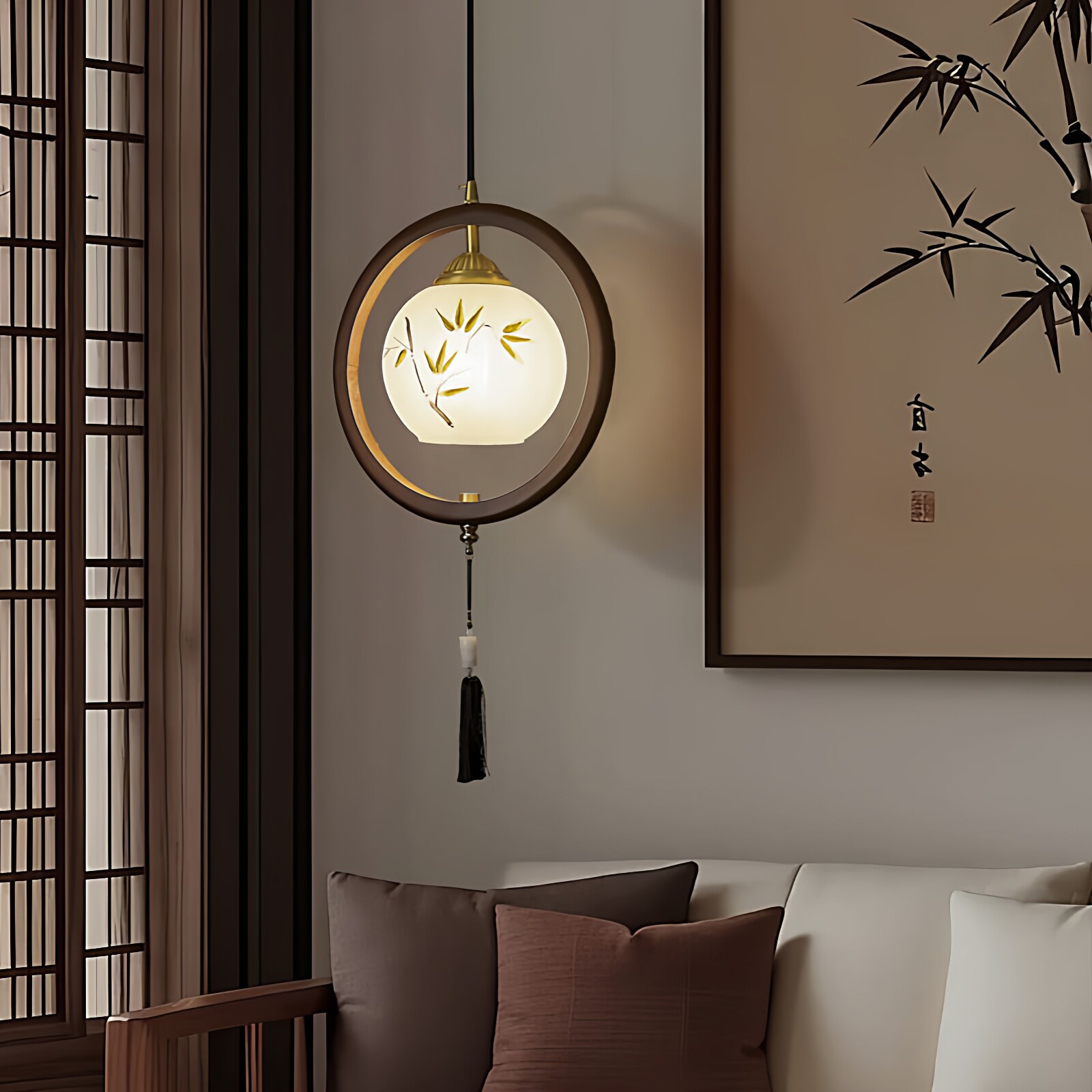 2026新款新中式宋代美学卧室床头吊灯客厅玄关过道茶室禅意中古风