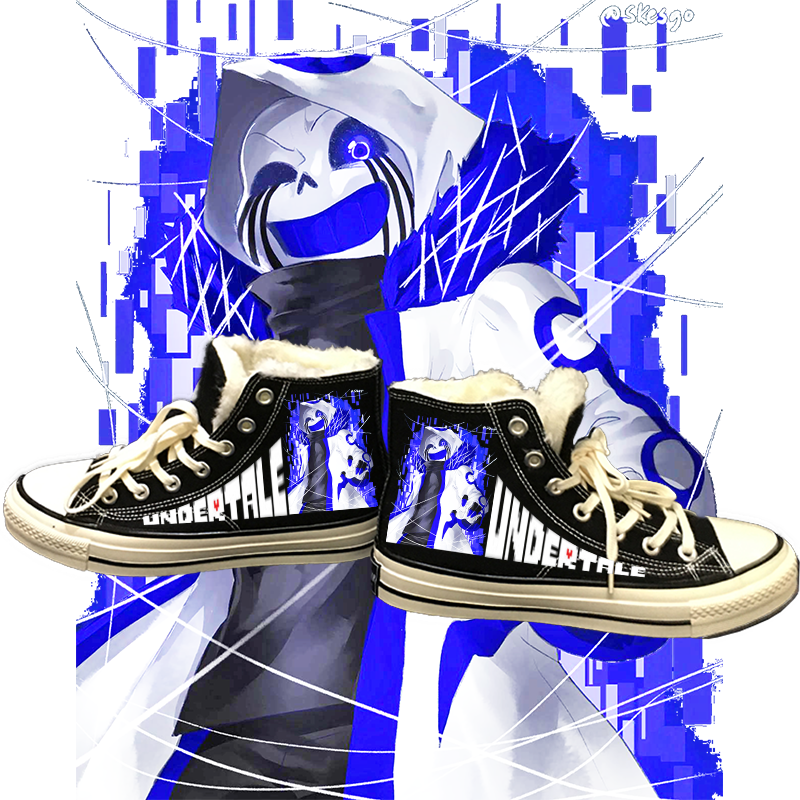 游戏传说之下龙骨炮sans鞋子undertale高帮帆布鞋学生运动鞋棉鞋