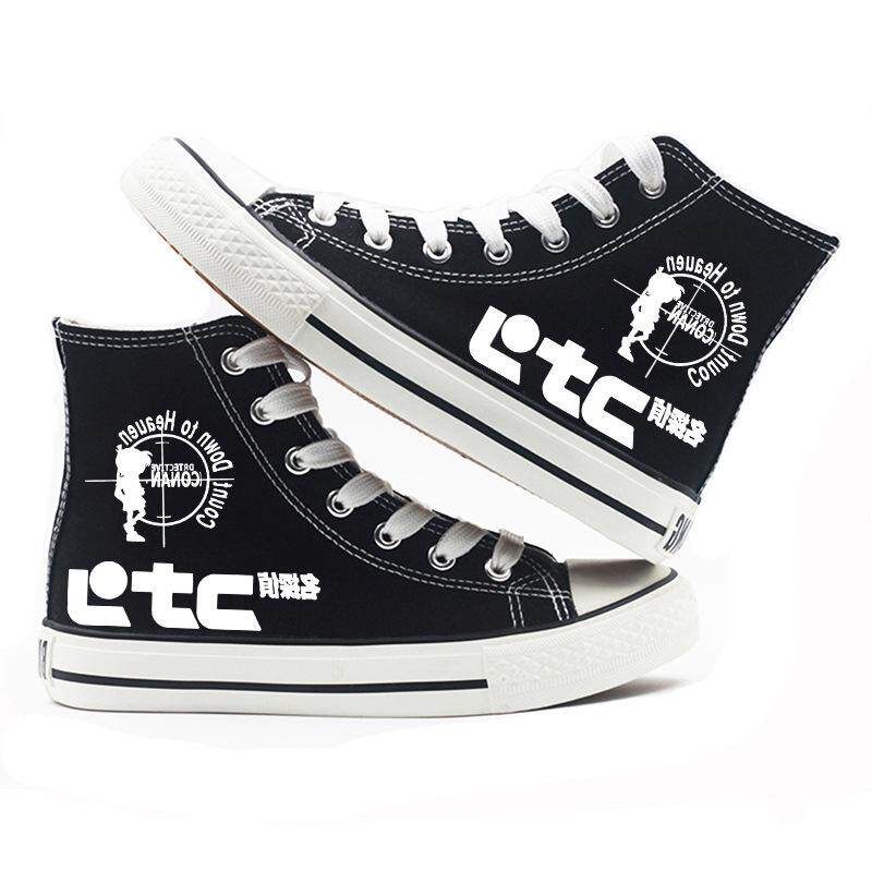 名侦探柯南的足球鞋踢力增强鞋联名鞋工藤新一鞋子帆布鞋运动鞋