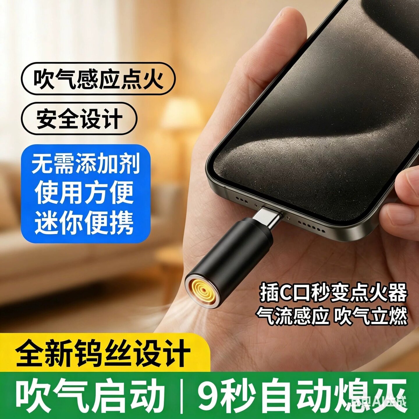 可美优品迷你手机点烟器