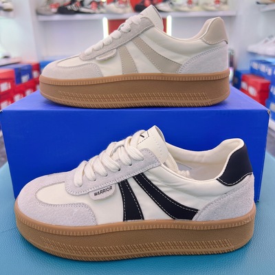 回力2024春夏新款时尚板鞋简约百搭厚底撞色休闲德训鞋实体店发货