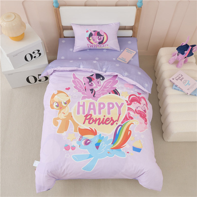 My Little Pony/小马宝莉幼儿园三件套儿童纯棉被套六件套褥宝宝