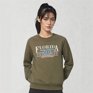 宽松简约卫衣女2025冬季新款圆领无帽加绒加厚小个子外套长袖上衣