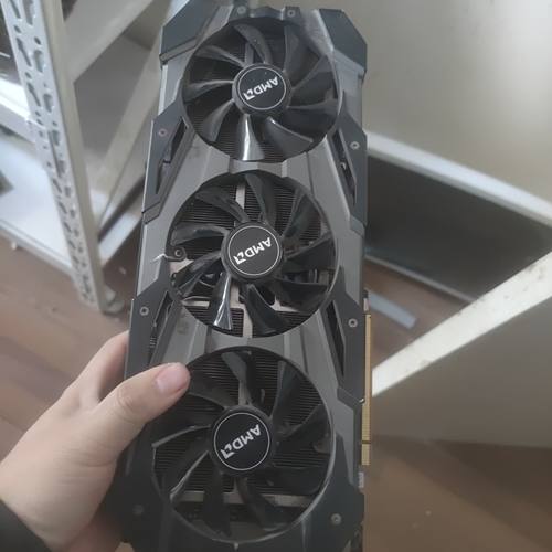 撼讯RX5700xt 8g显卡拆机显卡需要外接供电拼5700 6600 6700 1660