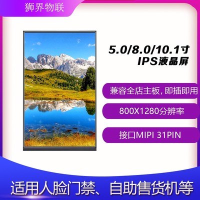 狮界物联寸5.8寸.10.1寸ips液晶显示屏 31PIN MIPI 安卓工控屏