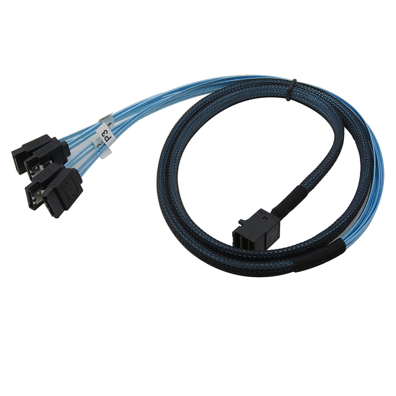 Mini SAS SFF-8643转4xSATA台式机电脑服务器磁盘阵列数据线1对4