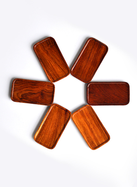 木质长方形茶托老榆木茶垫闻香杯品茗杯陶瓷功夫茶具茶杯杯垫杯托