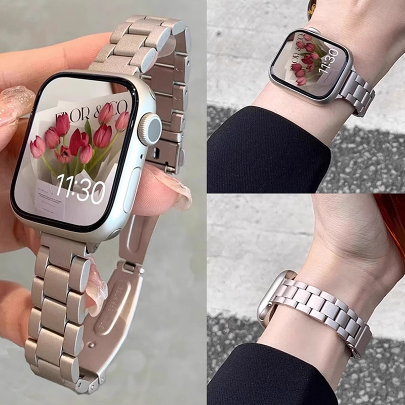 适用于apple watchS10/9/8表带iwatch7/6/5/4代金属表带se/ultra2