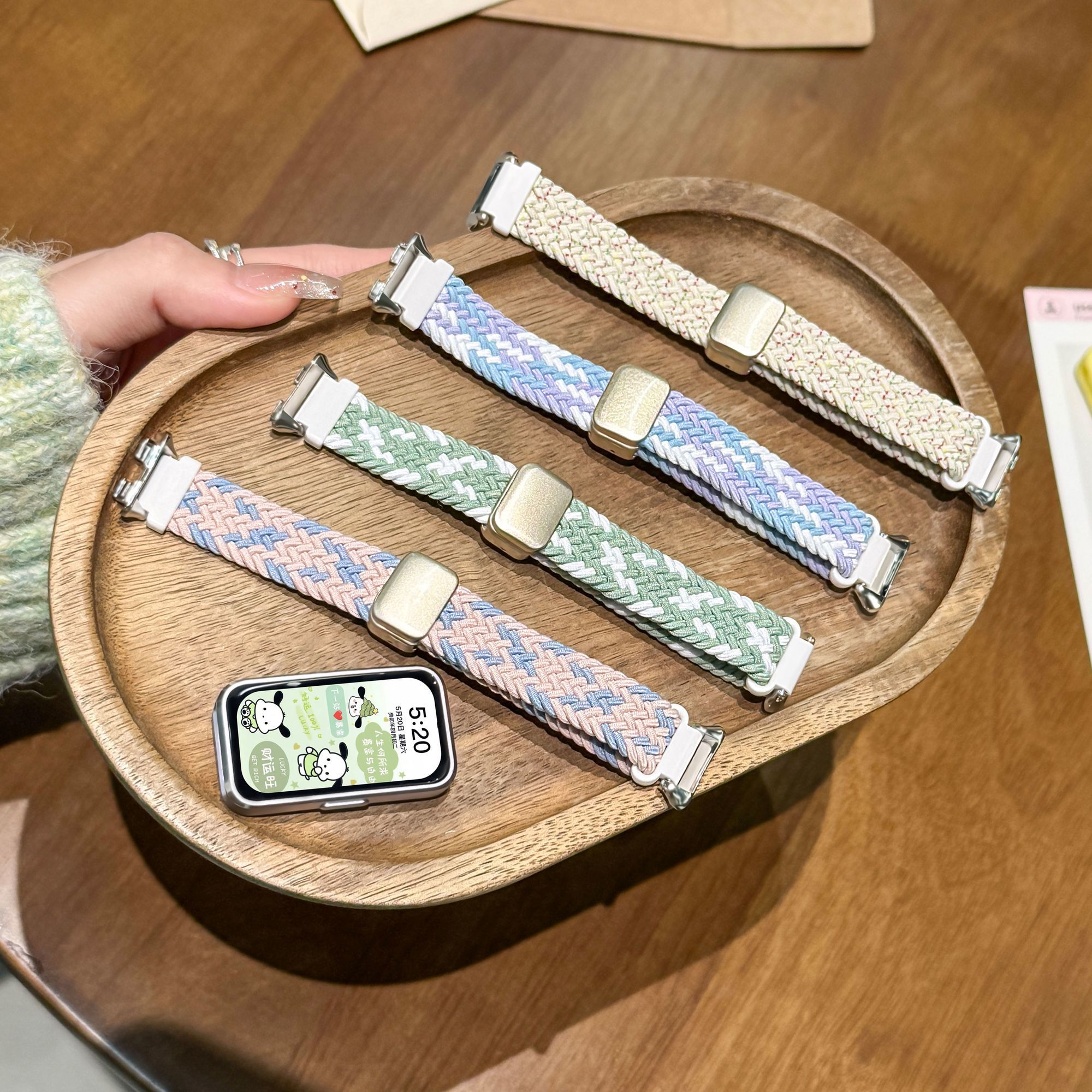 适用华为手环10/11Pro表带9/8尼龙编织磁吸荣耀11时尚精致手腕带