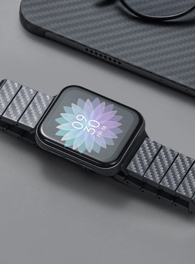 适用小米手环9pro表带碳纤维纹小米8pro可调节替换手表表带红米45