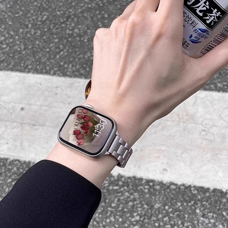 适用于apple watchS10/9/8星光iwatch7/6/5/4代金属表带se/ultra2