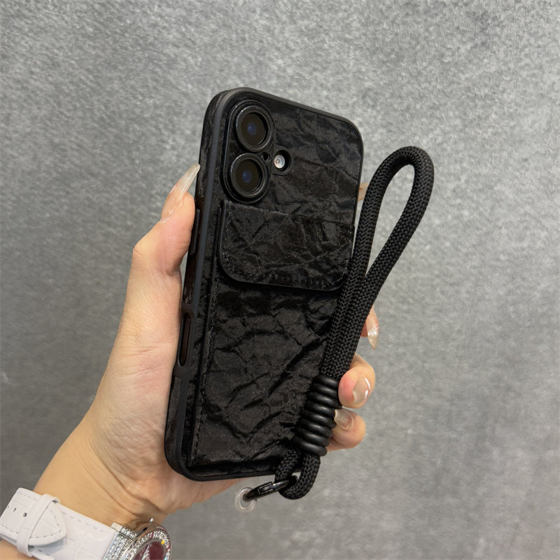 适合17款Apple 16手机壳，石墨黑雪山图案，iPhone16ProMax卡槽新款，15Pro防摔，14带镜头膜，13高端手感，12小众，16Plus