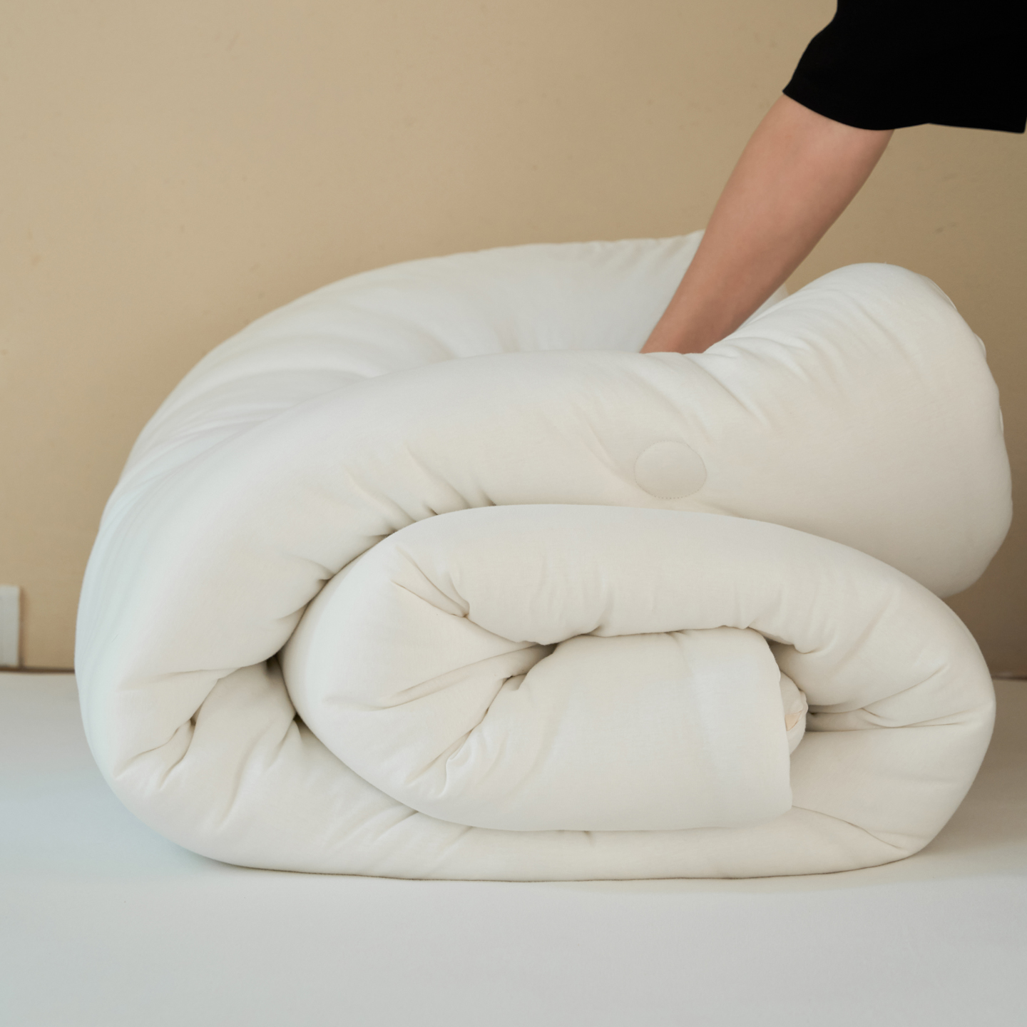 全棉天竺棉羽丝绒纯色春秋被冬被加厚保暖针织棉全棉被芯纯棉被子