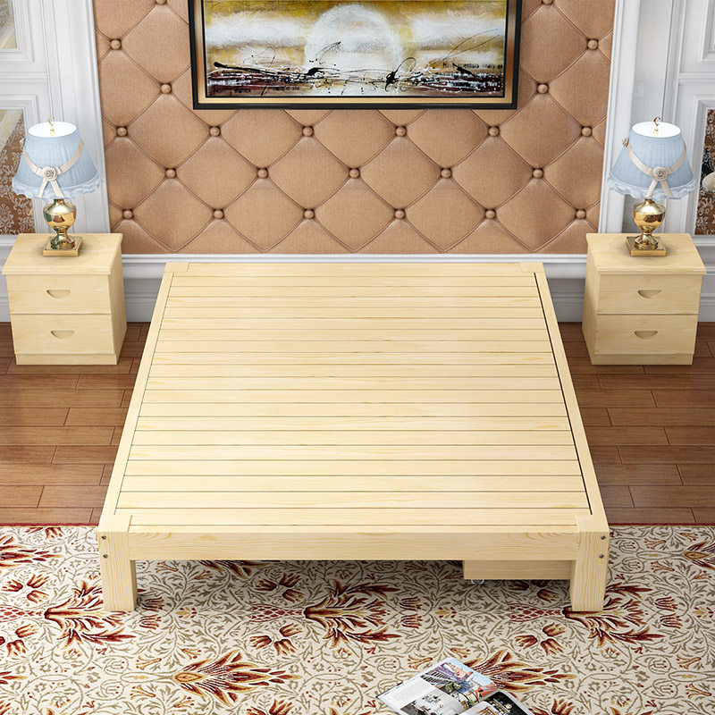 Solid wood bed 1.2 Bed frame Modern minimalist Double bed 1.5 Rental Economic type simple and easy Tatami bedin the Residential furniture , Beds , Solid wood bed  category - from Buy2taobao.com to provide professional Taobao agent buy service