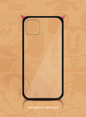 恶魔角简约适用苹果14/13pro max手机壳iphone12透明iPhone17pro max超薄11/15/16硅胶x女潮7