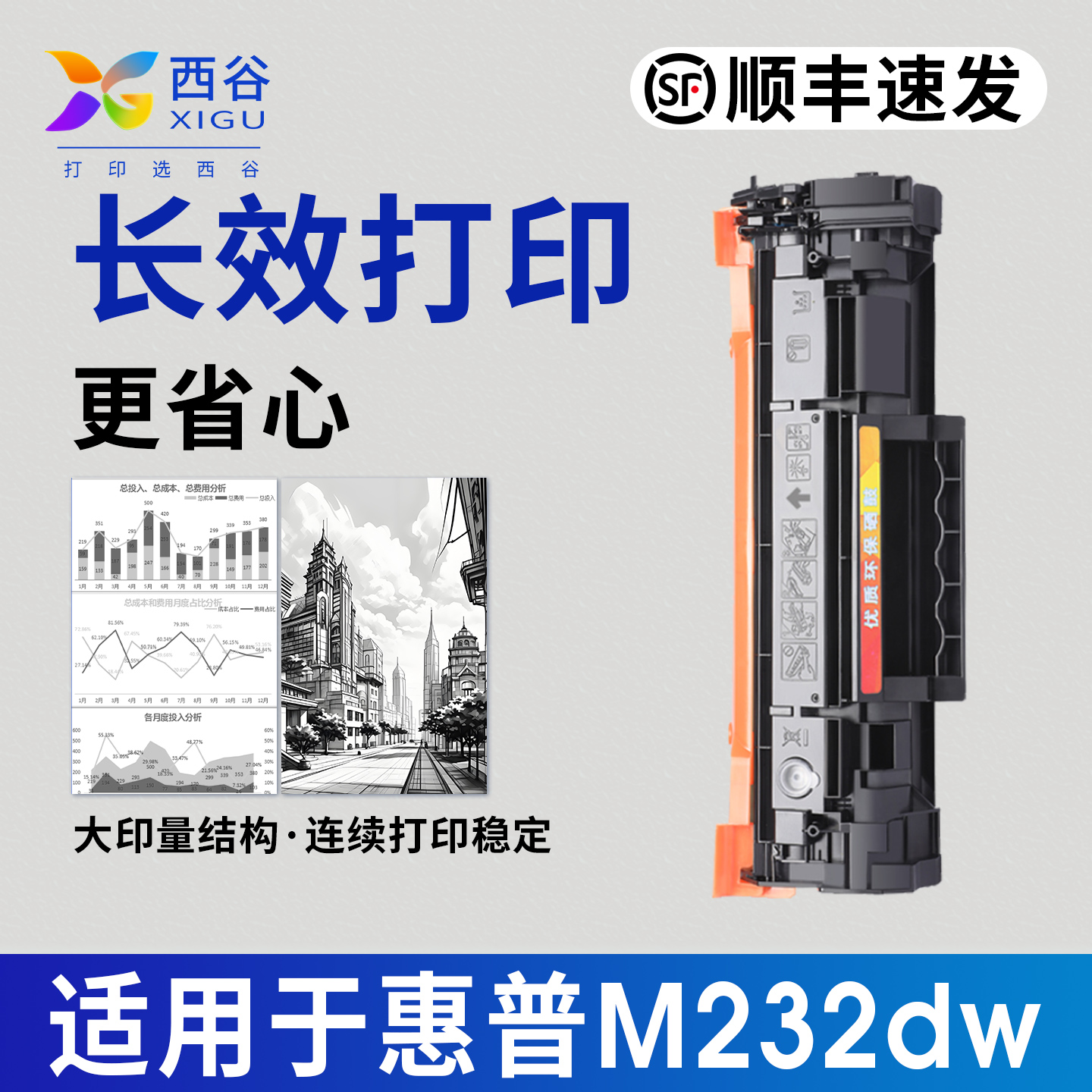 西谷适用惠普m233dw硒鼓w1370a